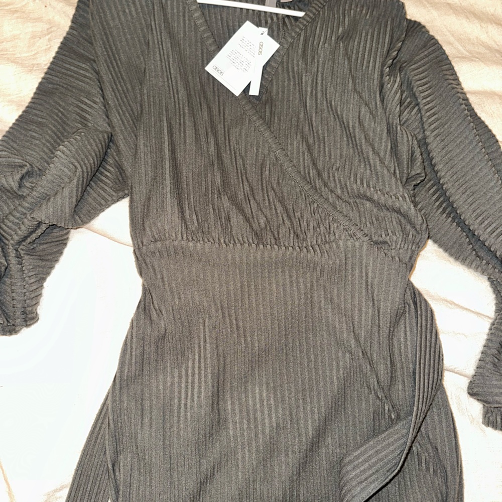 ASOS Ribbed Wrap Dress